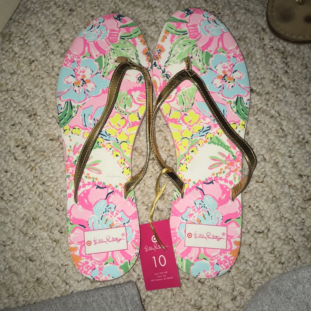 LILLY FOR TARGET flip flops NWT size 10